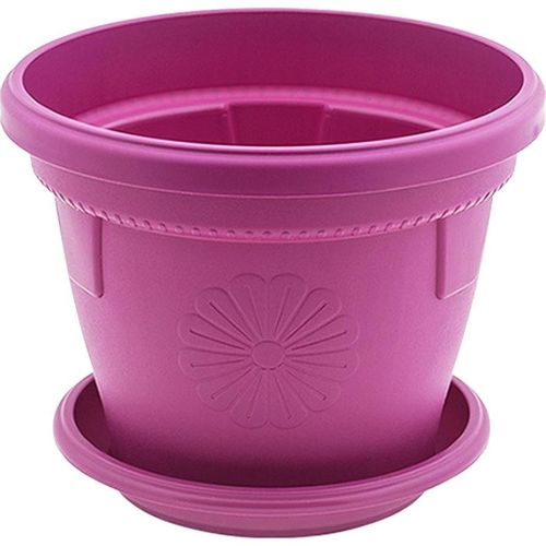 Саксия Гербер с подложка, лилава ф 14 см (1 бр.)