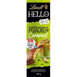 Lindt Hello Pistachio & Caramel млечен шоколад (100 г)
