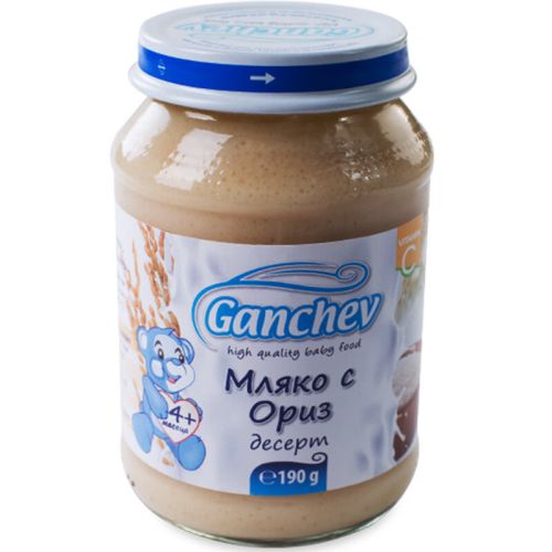 Ганчев пюре десерт мляко с ориз (190 г)