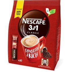 Nescafe 3in1 Classic разтворимо кафе, 10 бр. х 16.5 г (165 г)