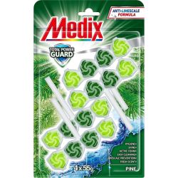 Medix WC Total Power Guard Pine ароматизатор за тоалетна, 4 бр. х 55 г (220 г)