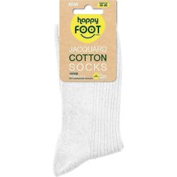 Happy Foottopia чорапи, жакард, бял, памук, размер 35-38 (1 бр.)