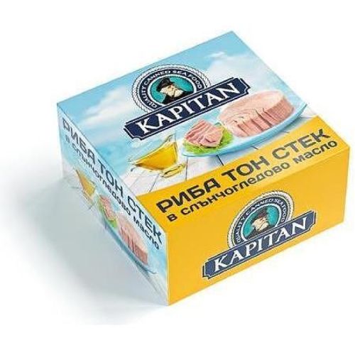 Капитан риба тон стек в слънчогледово масло (80 г)