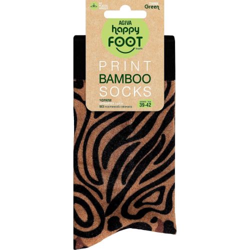 Happy Foottopia принт чорапи, 78% бамбук, леопард, размер 39-42 (1 бр.)