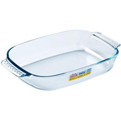Pyrex правоъгълна тава с дръжки, 3.7 л, 38 см х 25 см (1 бр.)