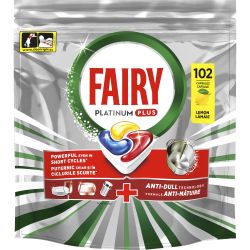 Fairy Platinum Plus таблетки за съдомиялна лимон (102 бр.)