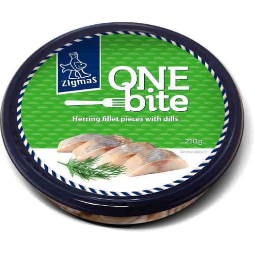 Zigmas One Bite филе от херинга в растително масло с копър (210 г)