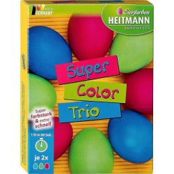 Heitmann боя за яйца 6 цвята и 3 бандерола (1 бр.)