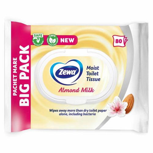 Zewa Almond Milk влажна тоалетна хартия, 80 къса (1 бр.)