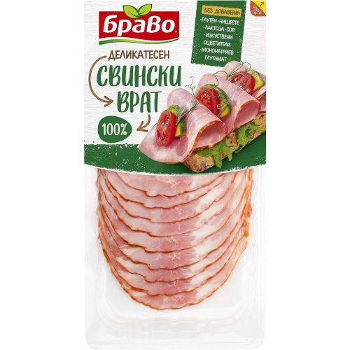 Браво пушен свински врат, слайс (200 г)