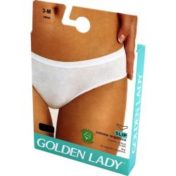 Golden Lady дамски бикини класик от органичен памук, размер М, бели (1 бр.)