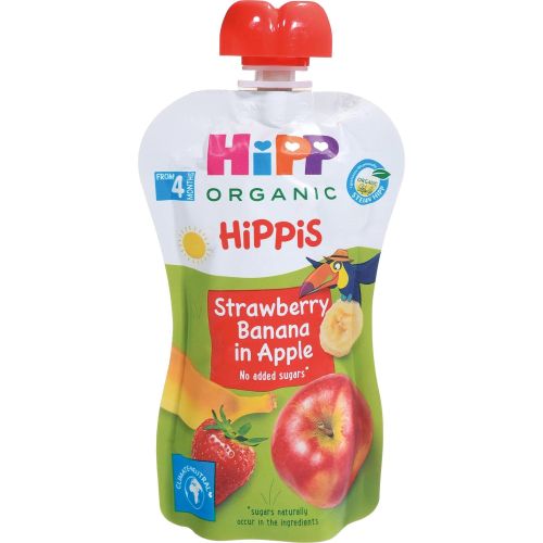 Hipp био закуска плодова с ябълка, ягода и банан (100 г)