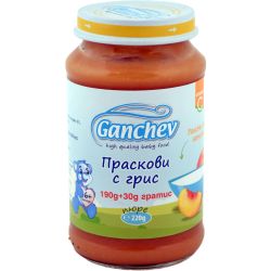 Ганчев десерт праскови с грис, 4+ месеца (190 г)