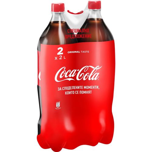 Coca-Cola Original Taste газирана безалкохолна напитка, 2 бр. х 2 л (4 л)