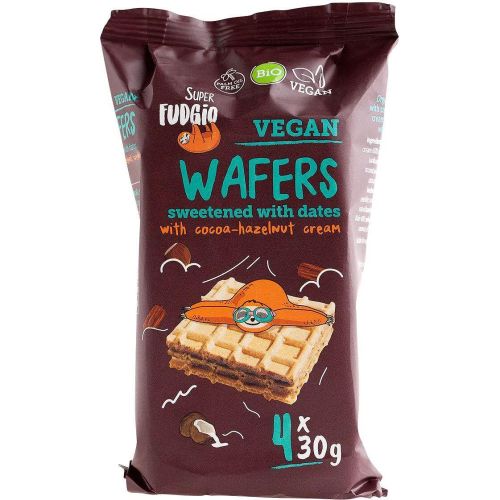 Super Fudgio био веган вафли подсладени с фурми, 4 бр. х 30 г (120 г)
