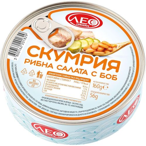 Лео Консерв скумрия рибна салата (160 г)
