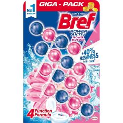 Bref Power Aktiv цветя, ароматизатор за тоалетна, 4 бр. х 50 г (200 г)