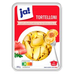 JA! тортелони с мортадела и шунка (250 г)