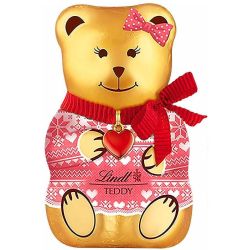 Lindt шоколадово мече с розов пуловер (100 г)