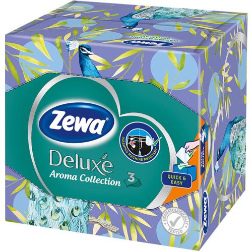Zewa Deluxe Aroma Collection кърпи за лице трипластови, три визии (60 бр.)