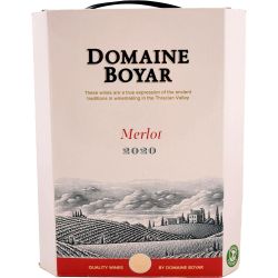 Domaine Boyar червено вино мерло, Bag in Box (3 л)