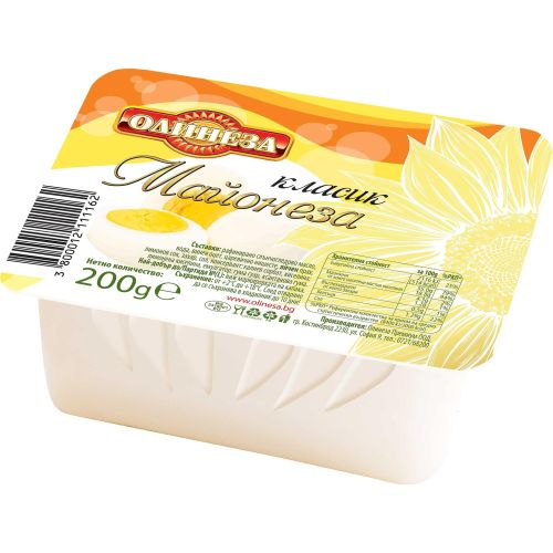 Олинеза майонеза класик, пластмасова кофичка (200 г)