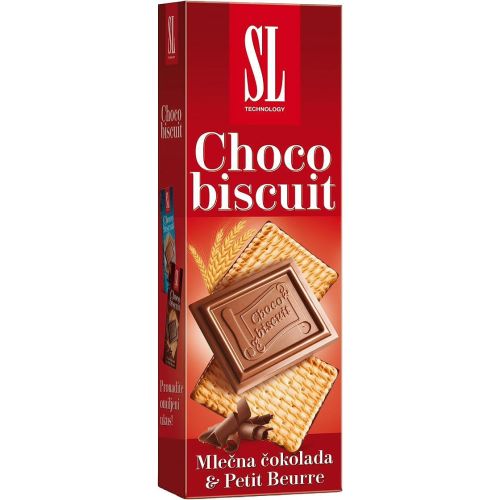 SL Technology Choco Biscuit бисквити с млечен шоколад (125 г)