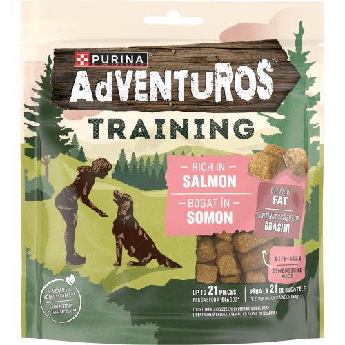 Purina Adventuros Training кучешко лакомство с парчета сьомга (115 г)