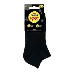 Happy Foottopia чорапи къс конч, жакард, черно, размер 39 - 42 (1 бр.)
