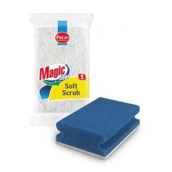 Magic Clean Soft Scrub домакинска гъба с канал, 15 х 10 х 4.5 см (1 бр.)