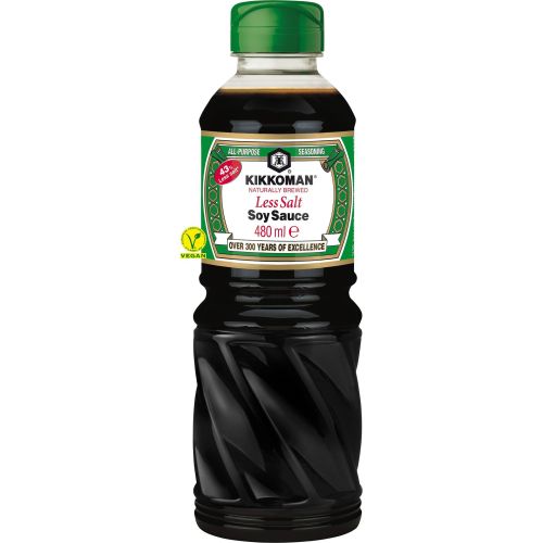 Kikkoman соев сос с намалено съдържание на сол (480 мл)