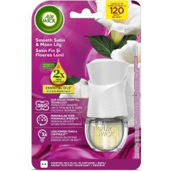 Air Wick Smooth Satin & Moon Lily електрически ароматизатор за стая, комплект (19 мл)