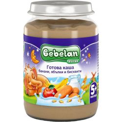 Bebelan каша банани ябълки и бисквити, над 4 месеца (190 г)