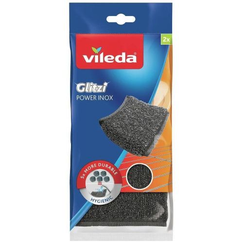 Vileda Glitzi Power Inox домакинска тел за инокс, 2 бр (2 бр.)