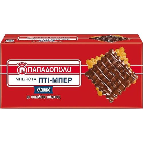 Papadopoulos бисквити с млечен шоколад (200 г)