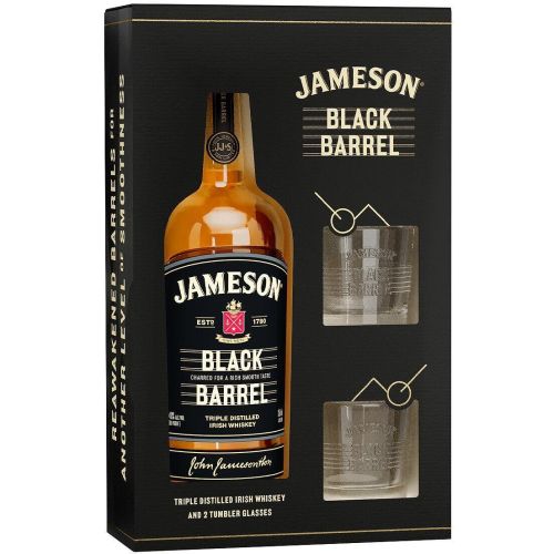 Jameson Black Barrel ирландско уиски с 2 чаши (700 мл)