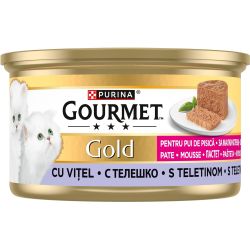 Purina Gourmet Gold храна за котки пастет от телешко (85 г)