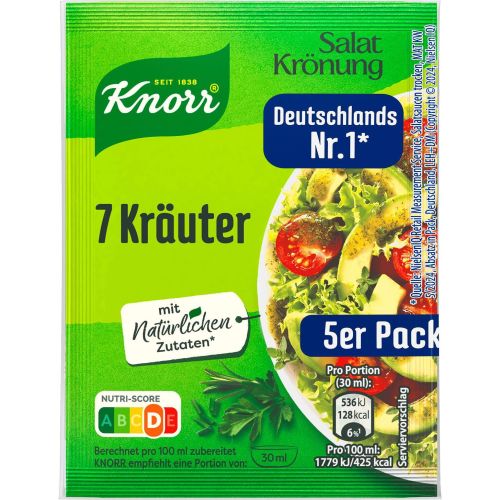 Knorr подправка за салата със седем подправки, 5 бр. х 8 г (40 г)