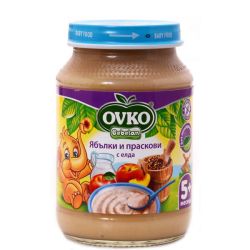 Bebelan млечна каша с ябълки, праскови и елда, 5+ месеца (190 г)