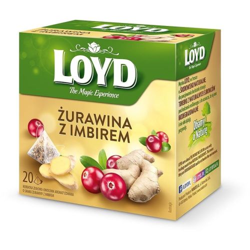 Loyd билков чай червена боровинка и джинджифил, 20 бр. (40 г)
