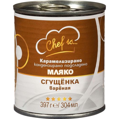 Chef is кондензирано карамелизирано мляко за торти (397 г)