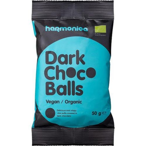 Harmonica био оризови топчета с черен шоколад (50 г)