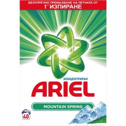 Ariel Mountain Spring прах за пране, 40 пранета (2.6 кг)