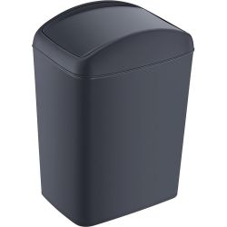 Kош за смет с люлеещ се капак, антрацит, 40 л (1 бр.)