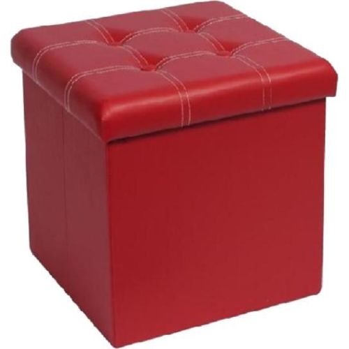 Muhler табуретка, червен цвят с бял шев (1 бр.)