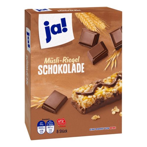 Ja! мюсли бар с шоколад, 8 бр. х 25 г (200 г)
