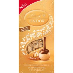 Lindt Lindor бял шоколад с карамел и лешници (137 г)