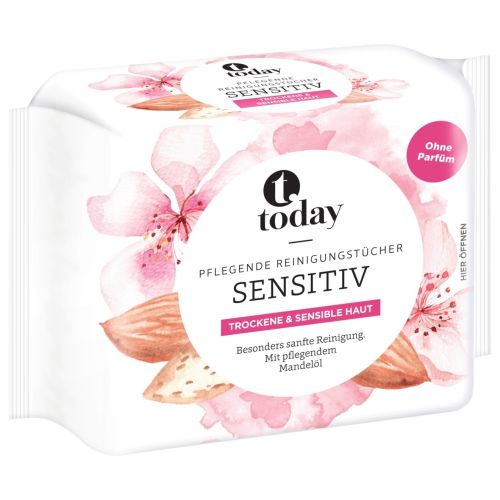Today почистващи кърпички за лице Sensitive (25 бр.)