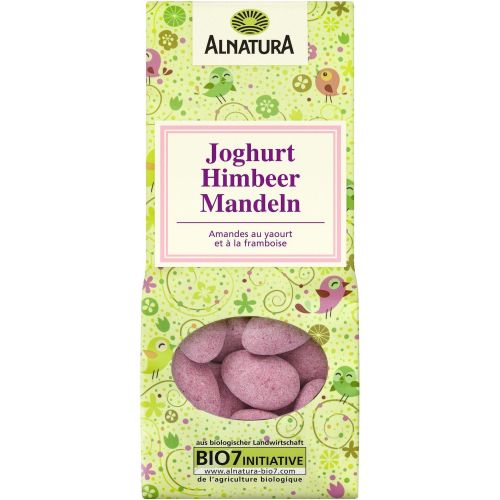 Alnatura бадеми с йогурт, малина и млечен шоколад (90 г)