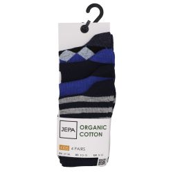Jepa детски чорапи за момче, органичен памук, размер 35 - 38 (4 бр.)
